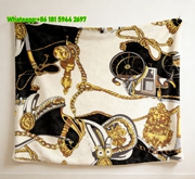 Hermès Luxury Equestrian Gold Chain Flannel Throw Blanket IMG_5239
